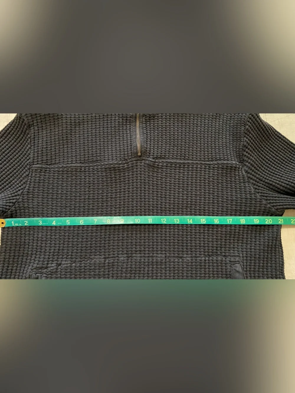 MATE Men's black Quarter-Zip Waffle Knit Sweater